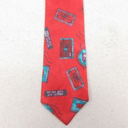 古着通販 中古 ネクタイ 90年代 90s タバスコ シルク USA製 エンジ