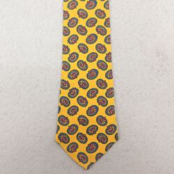中古 ギャップ GAP ネクタイ 90年代 90s ペイズリー柄 コットン USA製 黄 26feb19