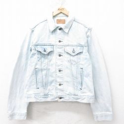 L★古着 リーバイス Levis 71506 長袖 ジージャン メンズ 90年代 90s コットン USA製 紺 ネイビー デニム 【spe】 25feb14 中古 アウター Gジャン ジャケット