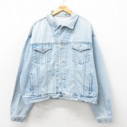 【50%OFF】XL★古着 ギャップ GAP 長袖 ジージャン メンズ 大きいサイズ 薄紺 ネイビー デニム 25may12 中古 アウター Gジャン ジャケット