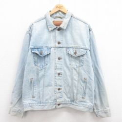 XL★古着 リーバイス Levis 70507 長袖 ジージャン メンズ 90年代 90s 大きいサイズ コットン USA製 紺 ネイビー デニム 25aug23 中古 アウター Gジャン ジャケット