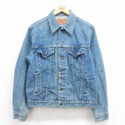 M★古着 リーバイス Levis 70506 長袖 ジージャン メンズ 90年代 90s コットン USA製 紺 ネイビー デニム 25aug23 中古 アウター Gジャン ジャケット