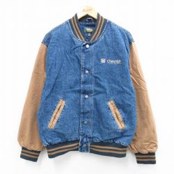 【50%OFF】Dunbrooke 90s デニムジャケット Chevron ツートンカラー ネイビー L | 古着