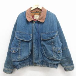 XL★古着 リーバイス Levis 長袖 デニム ジャケット メンズ 00年代 00s 大きいサイズ コットン 紺【spe】 25dec18