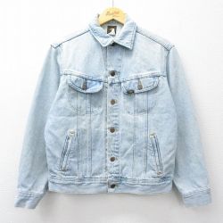 M★古着 リー Lee 長袖 ジージャン メンズ 90年代 90s 薄紺 デニム 26mar11
