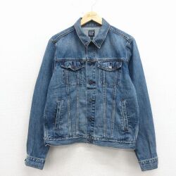 M★古着 ギャップ GAP 長袖 ジージャン メンズ コットン 紺 デニム 26mar17