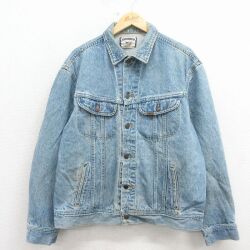 XL★古着 リー Lee 長袖 ジージャン メンズ 00年代 00s コットン 紺 デニム 26mar17