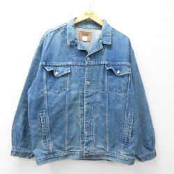 XL★古着 ギャップ GAP 長袖 ジージャン メンズ 90年代 90s 大きいサイズ コットン USA製 紺 デニム 26apr21
