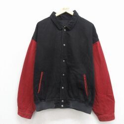 XL★古着 長袖 デニム ジャケット メンズ 00年代 00s 大きいサイズ ツートンカラー コットン カナダ製 黒他【spe】 26apr25