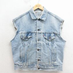 リーバイス70507 90s デニムベスト ネイビー M | 古着