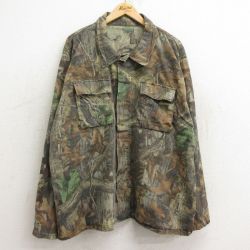 【50%OFF】XL★古着 長袖 ミリタリー ジャケット メンズ 大きいサイズ 茶他 ブラウン 迷彩 【spe】 24sep06 中古 アウター フライト