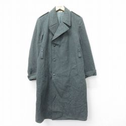 【50%OFF】L★古着 長袖 ミリタリー コート メンズ 80年代 80s カナダ製 ウール 緑 グリーン 霜降り 24oct04 中古 アウター