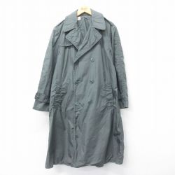 L★古着 長袖 ビンテージ ミリタリー レイン コート メンズ 60年代 60s ロング丈 USA製 緑系 グリーン 24dec10 中古 アウター