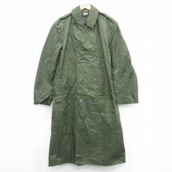 S★古着 長袖 ビンテージ ミリタリー レイン コート メンズ 60年代 60s ロング丈 緑 グリーン 25jan11 中古 アウター