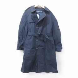 XL★古着 長袖 ミリタリー トレンチ コート メンズ 00年代 00s ライナー付き ロング丈 USA製 紺 ネイビー 25jan28 中古 アウター