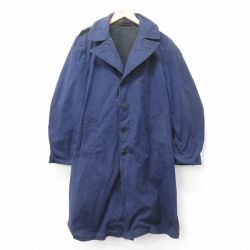 L★古着 長袖 ミリタリー レイン コート メンズ 80年代 80s ロング丈 USA製 紺 ネイビー 25jan28 中古 アウター