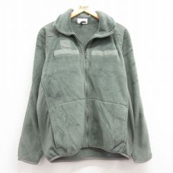 L★古着 長袖 ミリタリー フリース ジャケット メンズ ECWCS GEN3 レベル3 ラグラン USA製 緑系 グリーン 25feb06 中古 アウター フライト