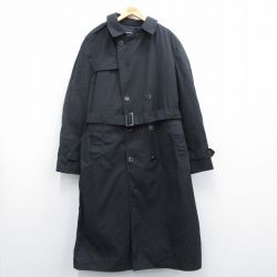 XL★古着 長袖 ミリタリー トレンチ コート メンズ 00年代 00s USA製 黒 ブラック 25feb19 中古 アウター