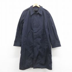 XL★古着 長袖 ミリタリー コート メンズ 80年代 80s ロング丈 USA製 紺 ネイビー 内側ボア 【spe】 25sep04 中古 アウター