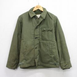 M★古着 長袖 ビンテージ ミリタリー ジャケット メンズ 70年代 70s A-2 USA製 濃緑 グリーン 【spe】 25oct03 中古 アウター フライト