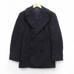 S★古着 長袖 ビンテージ ミリタリー ピーコート Pコート メンズ 60年代 60s USネイビー ウール USA製 濃紺 ネイビー 25oct03 中古 アウター