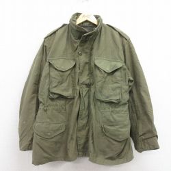 L★古着 長袖 ミリタリー フィールド ジャケット メンズ 80年代 80s M-65 ライナー付き USA製 緑 グリーン 25oct04 中古 アウター フライト