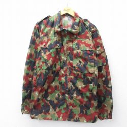 L★古着 長袖 ミリタリー ジャケット メンズ アルペンカモ 茶他 ブラウン 迷彩 25oct16 中古 アウター フライト