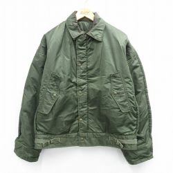 XL★古着 長袖 ビンテージ ミリタリー デッキ ジャケット メンズ 60年代 60s A-1 USネイビー NAVY USA製 濃緑 グリーン 【spe】 25oct22 中古 アウター フライト