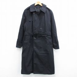 L★古着 長袖 ミリタリー コート メンズ 00年代 00s ロング丈 USA製 黒 ブラック 25oct22 中古 アウター
