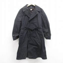 L★古着 長袖 ミリタリー コート メンズ 90年代 90s ロング丈 USA製 黒 ブラック 25oct29 中古 アウター