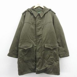 XL★古着 長袖 ミリタリー ジャケット コート メンズ 80年代 80s クロアチア軍 ライナー付き ロング丈 緑【spe】 25nov25