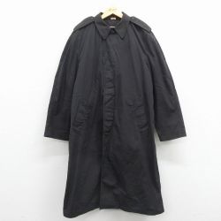 XL★古着 長袖 ミリタリー コート メンズ 80年代 80s ロング丈 USA製 黒 内側ボア【spe】 25dec06