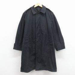 L★古着 長袖 ミリタリー コート メンズ 90年代 90s ロング丈 USA製 黒 25dec24