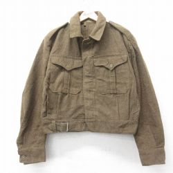 XL★古着 長袖 ビンテージ ミリタリー ジャケット メンズ 50年代 50s ギリシャ軍 ウール 濃緑 26jan15