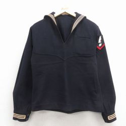 M★古着 長袖 ビンテージ ミリタリー セーラー ジャケット メンズ 60年代 60s USA製 黒他 26jan17