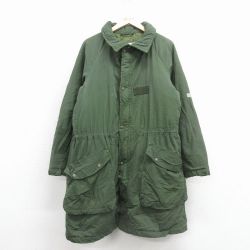 XL★古着 長袖 ミリタリー フィールド ジャケット メンズ 90年代 90s M90 スウェーデン軍 大きいサイズ ロング丈 ラグラン 緑 内側キルティング 26jan17