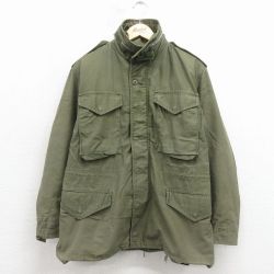 M★古着 長袖 ビンテージ ミリタリー フィールド ジャケット メンズ 60年代 60s M-65 緑 26feb13