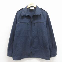XL★古着 長袖 ミリタリー ジャケット メンズ 80年代 80s ドイツ軍 紺 26feb21