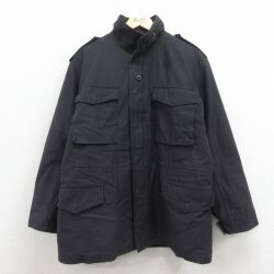 XL★古着 長袖 ミリタリー フィールド ジャケット メンズ 90年代 90s M-65 ライナー付き 黒【spe】 26mar03