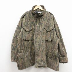 XL★古着 長袖 ミリタリー フィールド ジャケット メンズ 90年代 90s M-65 Smokey Branch 大きいサイズ USA製 茶 迷彩 26mar09