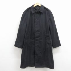 L★古着 長袖 ミリタリー コート メンズ 00年代 00s ロング丈 USA製 黒【spe】 26mar13