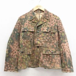 M★古着 長袖 ミリタリー ジャケット メンズ ドイツ軍 濃ベージュ【spe】 26apr02