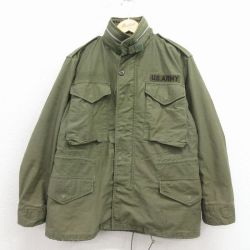 M★古着 長袖 ビンテージ フィールド ジャケット メンズ 60年代 60s M-65 USアーミー 緑【spe】 26apr02