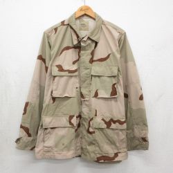 ミリタリー 90s コンバットジャケット リップストップ デザートカモ L | 古着