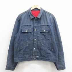 【20%OFF】ランチクラフト 70s 長袖ジージャン 内側キルティング ネイビー L | 古着