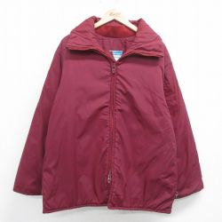 L★古着 デュオフォールド 長袖 ナイロン ジャケット メンズ 80年代 80s タロン エンジ 内側キルティング 24jan20 中古 アウター