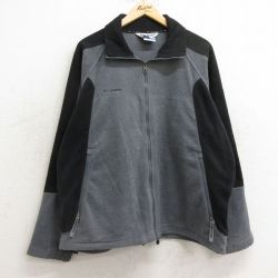 XL★古着 コロンビア COLUMBIA 長袖 フリース ジャケット メンズ 00年代 00s ワンポイントロゴ ラグラン グレー他 24nov12 中古 アウター