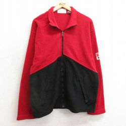 M★古着 マルボロ 長袖 フリース ジャケット メンズ 90年代 90s ツートンカラー 黒他 ブラック 【spe】 24nov20 中古 アウター