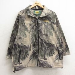 L★古着 カベラス 長袖 フリース ジャケット メンズ 00年代 00s ワンポイントロゴ ベージュ他 カーキ 【spe】 24nov20 中古 アウター