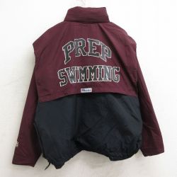 XL★古着 長袖 アノラック ジャケット メンズ 90年代 90s PREP スイミング ゴアテックス ツートンカラー 大きいサイズ 黒他 ブラック 24nov20 中古 アウター